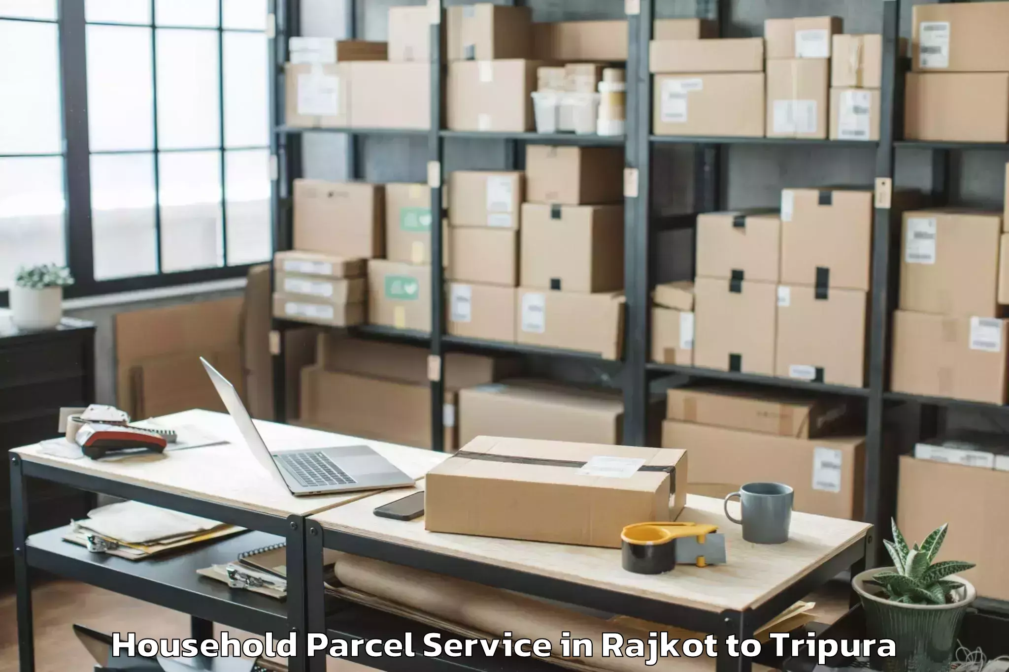 Book Rajkot to Nit Agartala Household Parcel Online